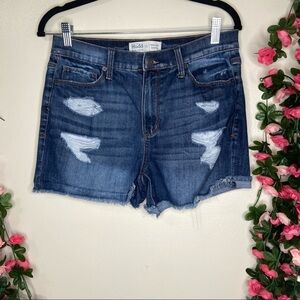 Mudd Medium Wash Blue High Rise Jean Shorts Shorties 11 Jean Womens Juniors